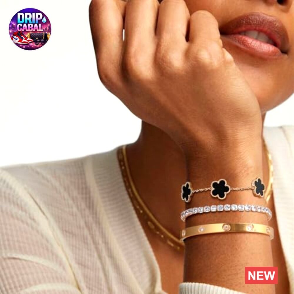 Stackable Gold Plated Bangle Bracelets Set Elegan… - image 2